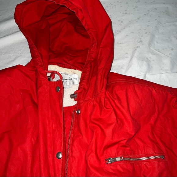 Saks Fifth avenue exclusive Red terry cloth/towel swim Jacket M - Picture 3 of 6